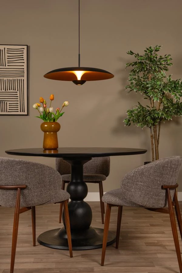 Lucide Premium KENNETH - Pendant light - Ø 60 cm - LED Dim. - 1x16W 2700K - Black - atmosphere 1